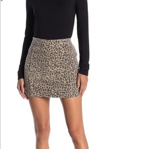NWT Leopard print mini skirt